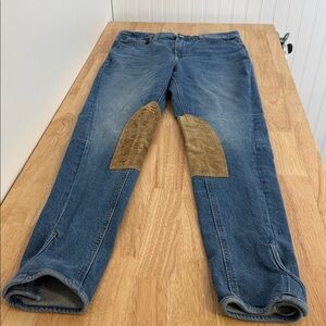 Polo Ralph Lauren Jodhpur Riding Jeans Suede Patches Equestrian